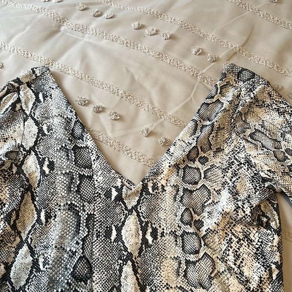 Lulus Snake Print Thong Bodysuit - Picture 2 of 3